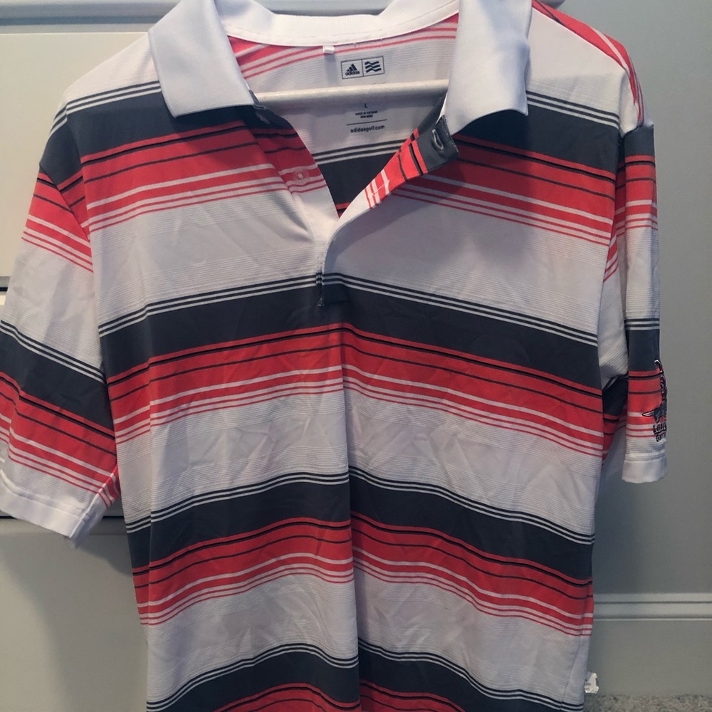 Men’s Adidas short sleeve pure motion polo.